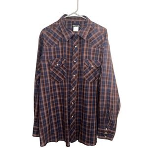 Vintage Wrangler 2X long Sleeve Button Down Shirt